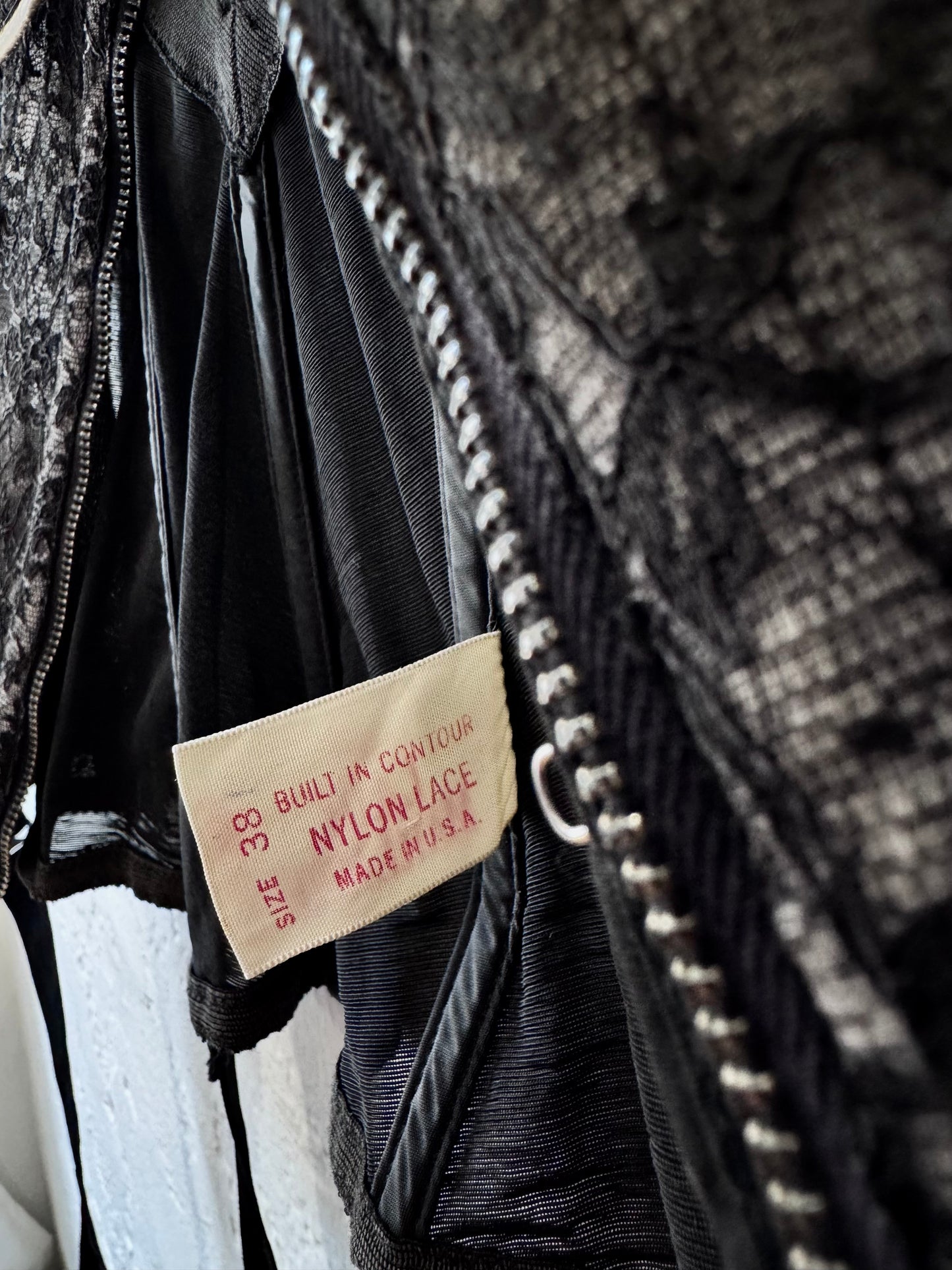 1950s Lady Marlene Black Lace Bustier