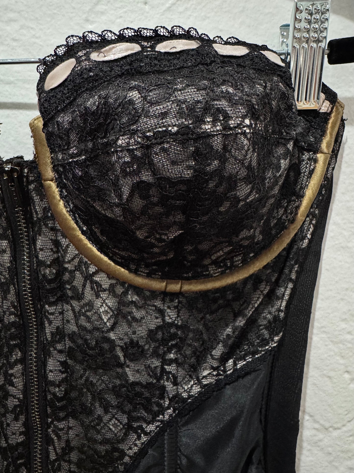 1950s Lady Marlene Black Lace Bustier
