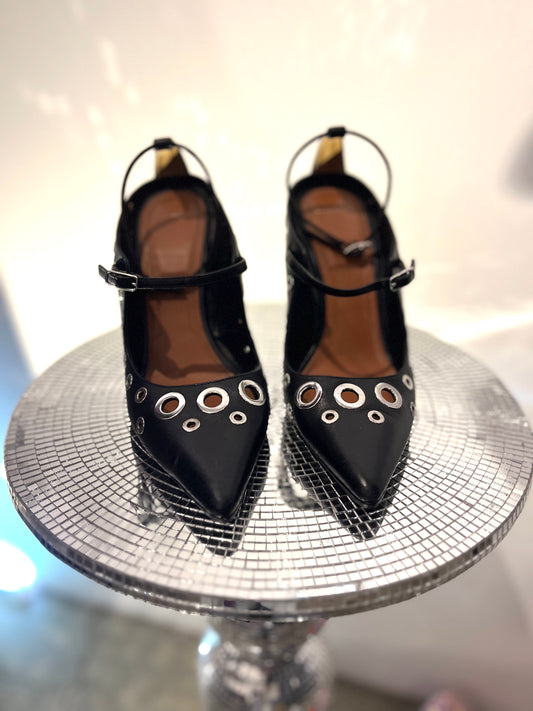 Givenchy Black Heel with Eyelets